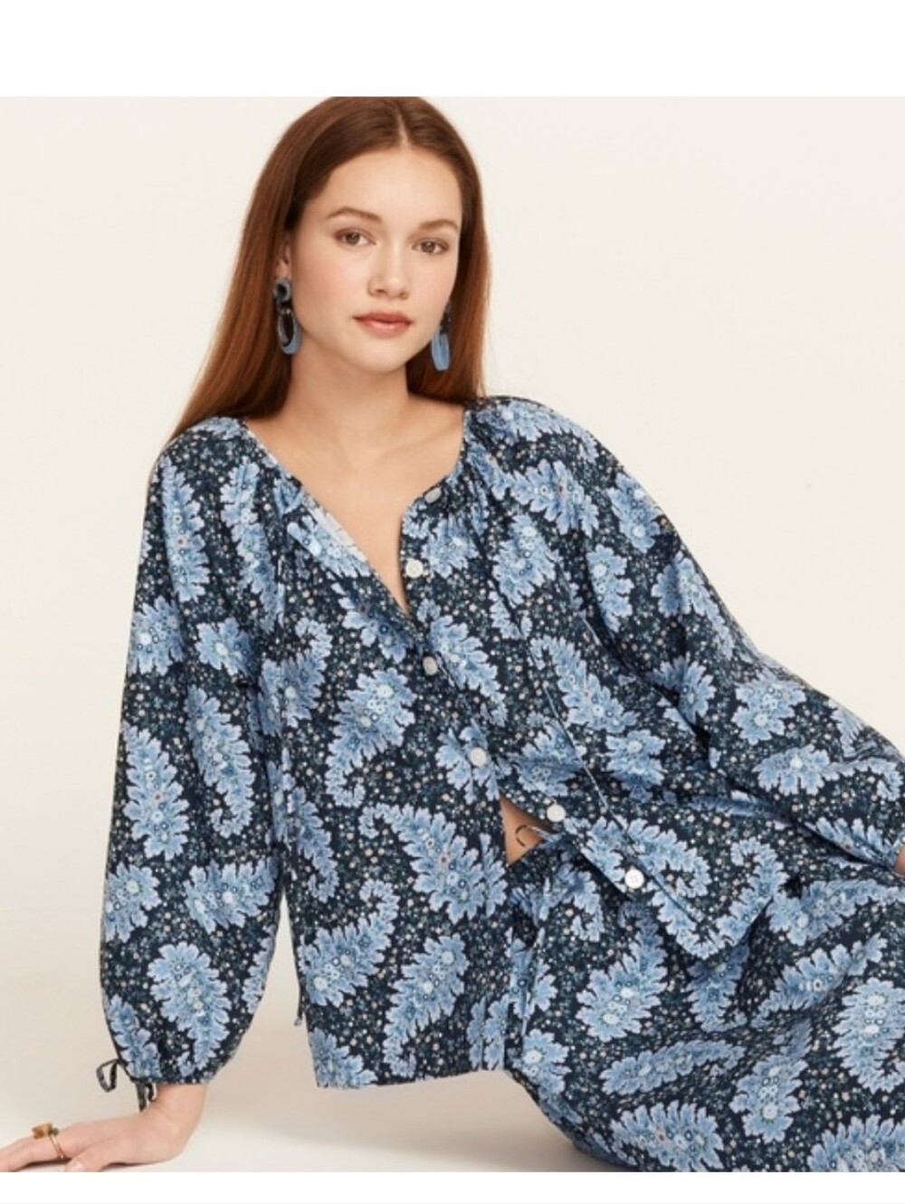 J.Crew Collection Paisley Top Size XXL